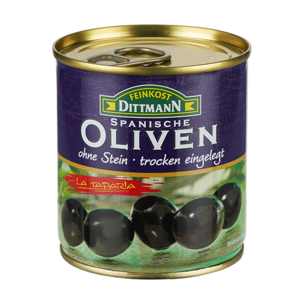 Feinkost Dittmann оливки чёрный сухое без косточки 85g