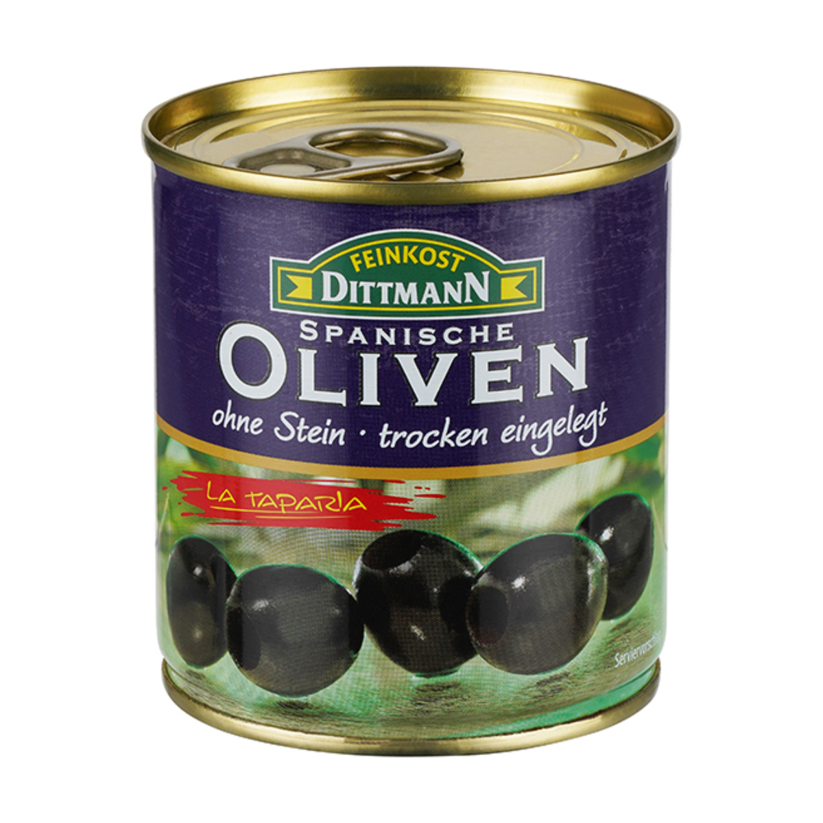 Feinkost Dittmann оливки чёрный сухое без косточки 85g