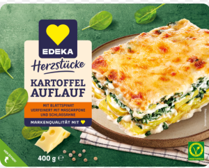 EDEKA Herzstücke Kartoffelauflauf mit Blattspinat