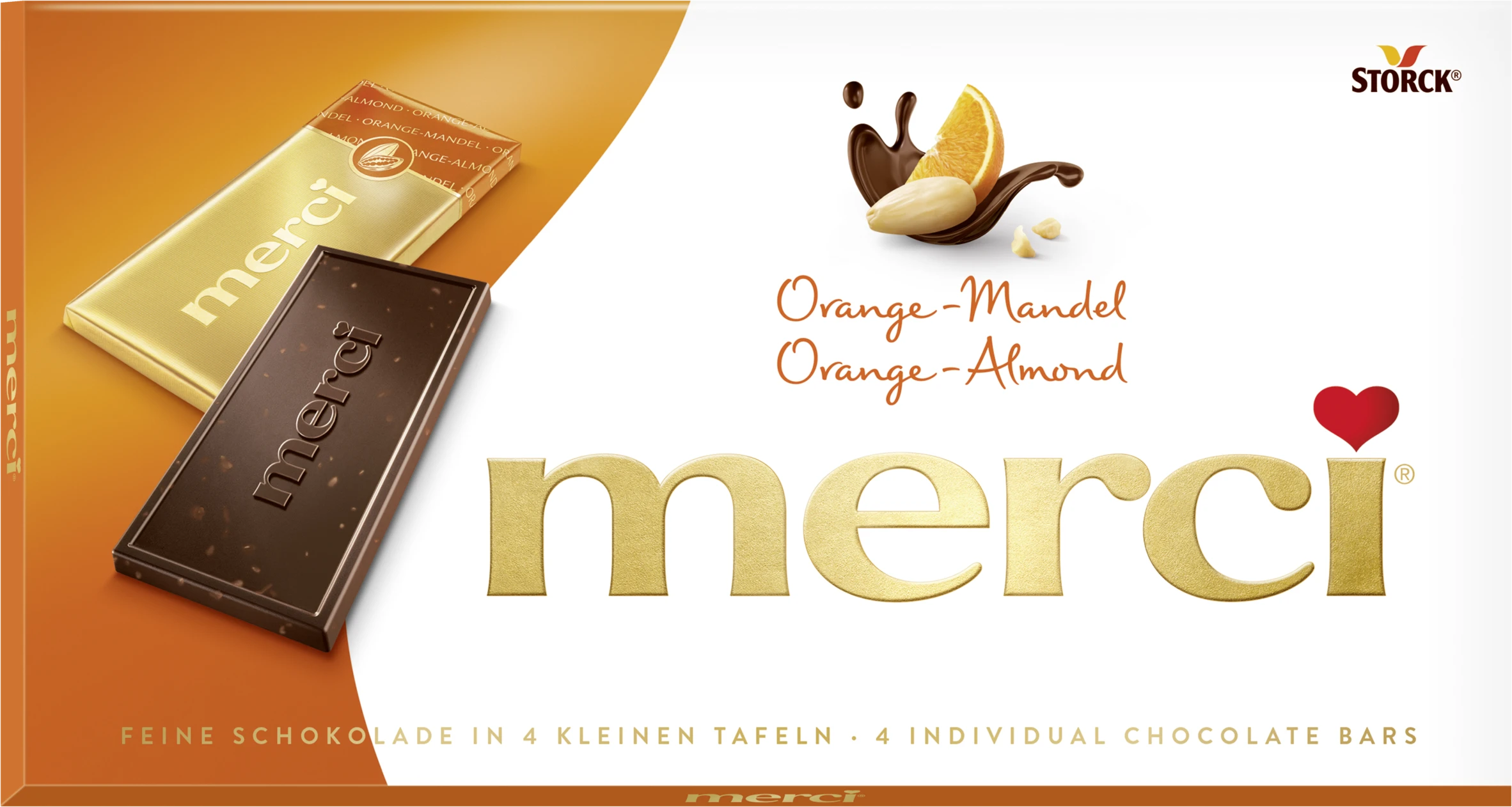 MERCI ORANGE-ALMOND CHOCOLATE 100g
