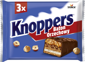 KNOPPERS THREE-WAY NUT BAR 120 g