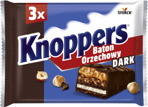 KNOPPERS NUT BAR DARK THREES 120 g