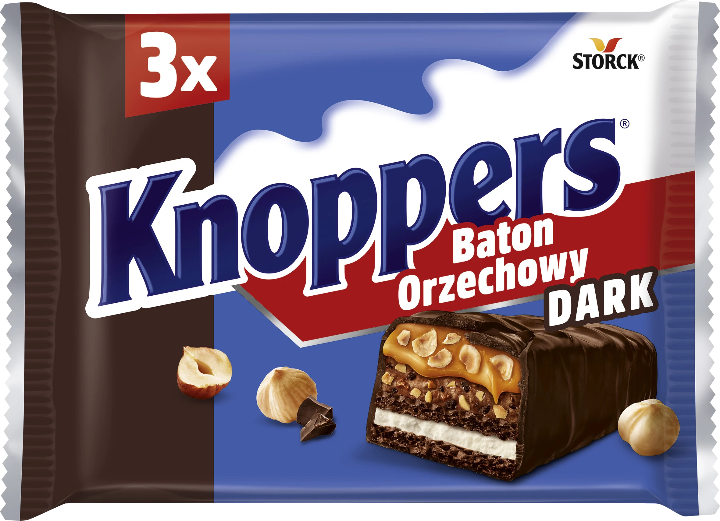 KNOPPERS NUT BAR DARK THREES 120 g