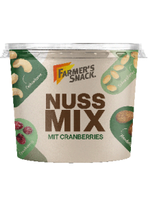 Farmer's Snack Nut Mix Mit Cranberries Fruity-nutty mix with extra crunchy roasted peanuts 225g