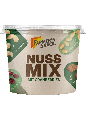 Farmer's Snack Nut Mix Mit Cranberries Fruity-nutty mix with extra crunchy roasted peanuts 225g