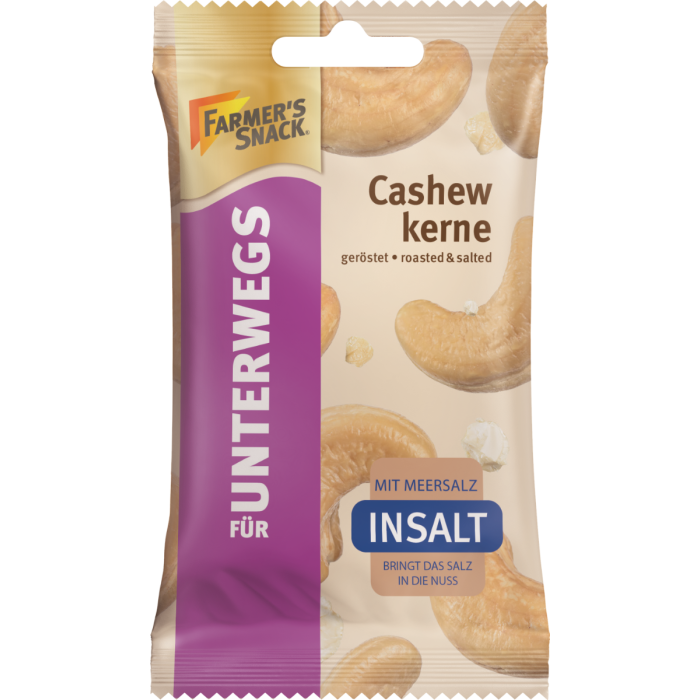 Farmer's Snack Cashews InSalt roasted & salted 30g