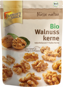 Farmer's Snack Organic Walnut Kernels half kernels; from California 110g