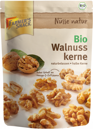 Farmer's Snack Organic Walnut Kernels half kernels; from California 110g