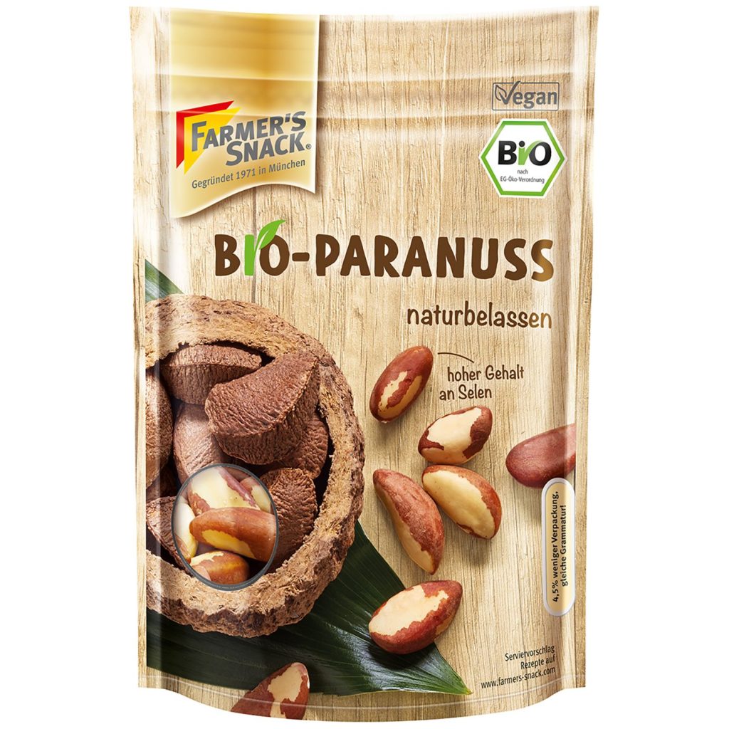 Farmer's Snack Organic Brazil Nuts natural; large hand-picked kernels 150g