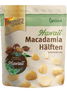 Farmer's Snack Hawaiian macadamia halves natural, unique taste 100g