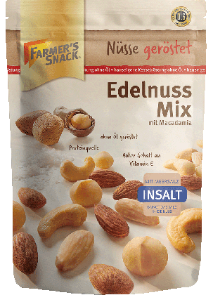 Farmer's Snack Luxury Nut Mix InSalt with macadamia 150g