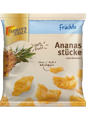 Farmer's Snack Pineapple pieces South Africa; natural; without added sugar 100g