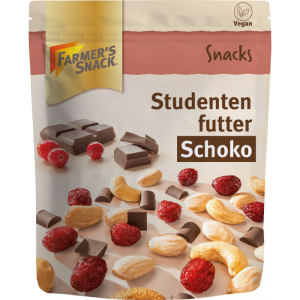 Farmer's Snack Trail Mix With Chocolate NEW with delicate vegan dark chocolate 100g