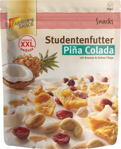Farmer's Snack Trail Mix Pina Colada with pineapple and crunchy coconut chips 300g