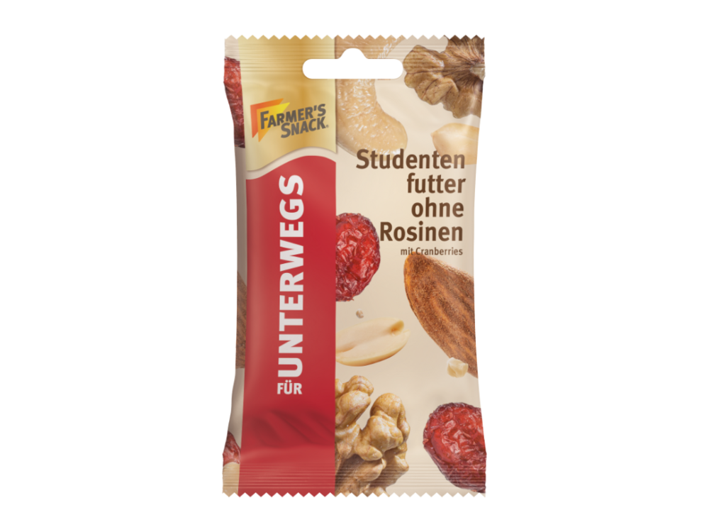Farmer's Snack Trail Mix With Cranberries without raisins; with peanuts 40g