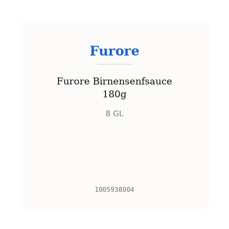 Furore Birnensenfsauce 180g