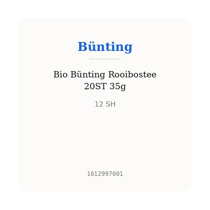 Bio Bünting Rooibostee 20ST 35g