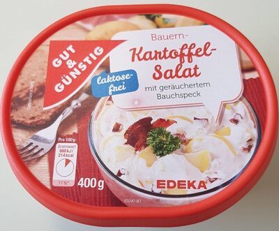 GUT&GÜNSTIG Bauern Kartoffel Salat mit gekochtem geräuchertem Bauchspeck 400g