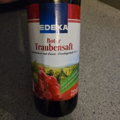 EDEKA Herzstücke Roter Traubensaft mit Eisenzusatz Fruchtgehalt 100% 0,75l
