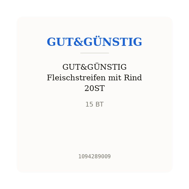 GUT&GÜNSTIG Fleischstreifen mit Rind 20ST