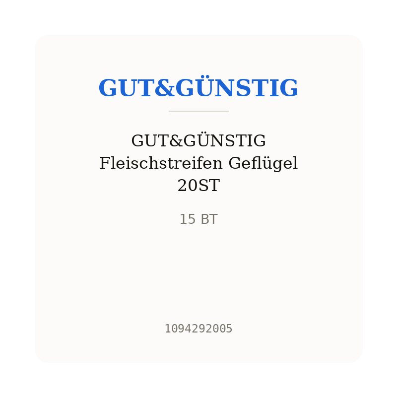 GUT&GÜNSTIG Fleischstreifen Geflügel 20ST