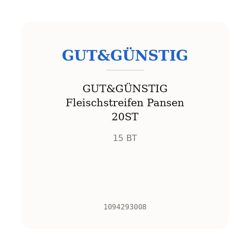 GUT&GÜNSTIG Fleischstreifen Pansen 20ST