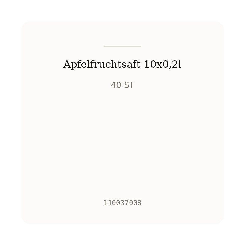 Apfelfruchtsaft 10x0,2l
