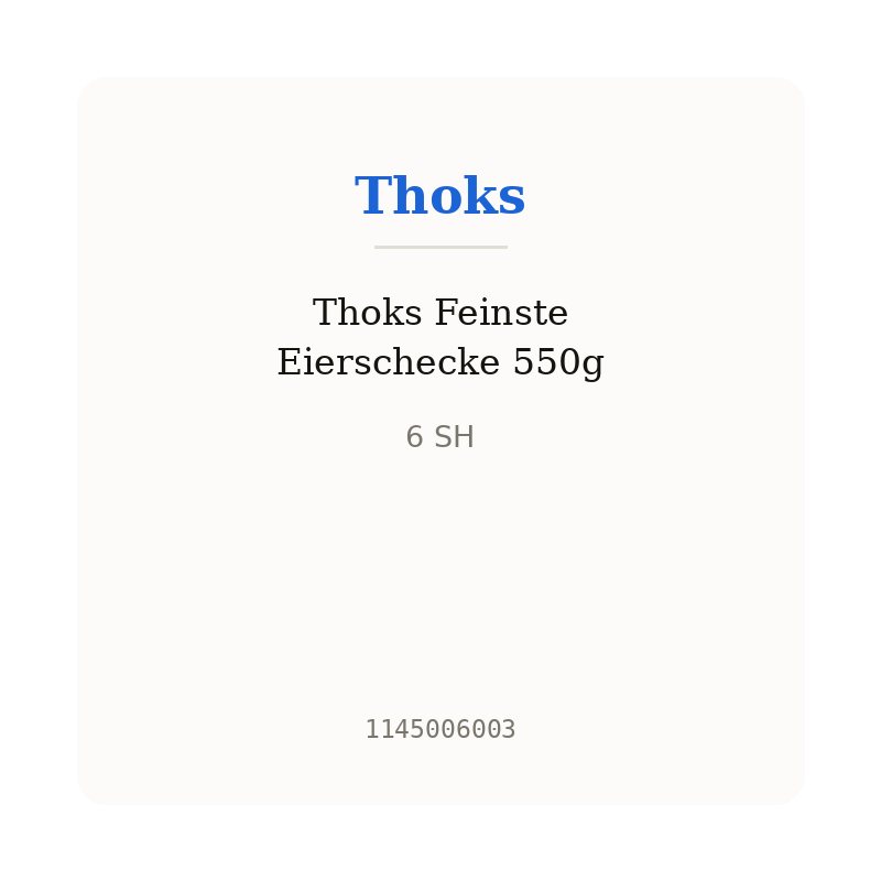 Thoks Feinste Eierschecke 550g
