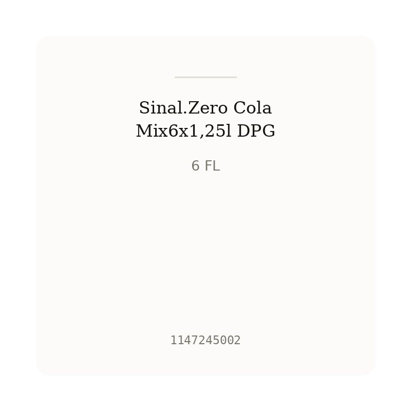Sinal.Zero Cola Mix6x1,25l DPG