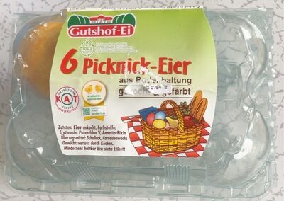 Gutshof-Ei Picknick Eier Bunt M 6ST