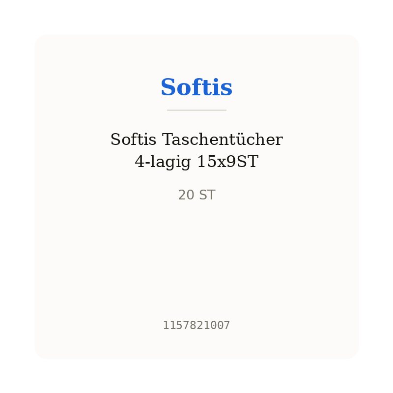 Softis Taschentücher 4-lagig 15x9ST