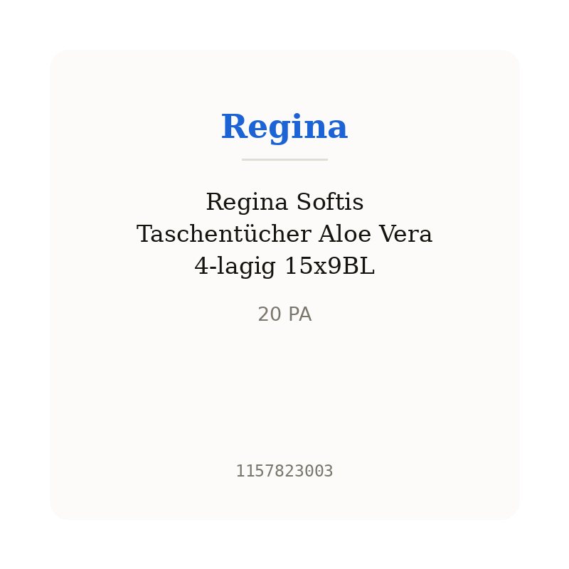 Regina Softis Taschentücher Aloe Vera 4-lagig 15x9BL
