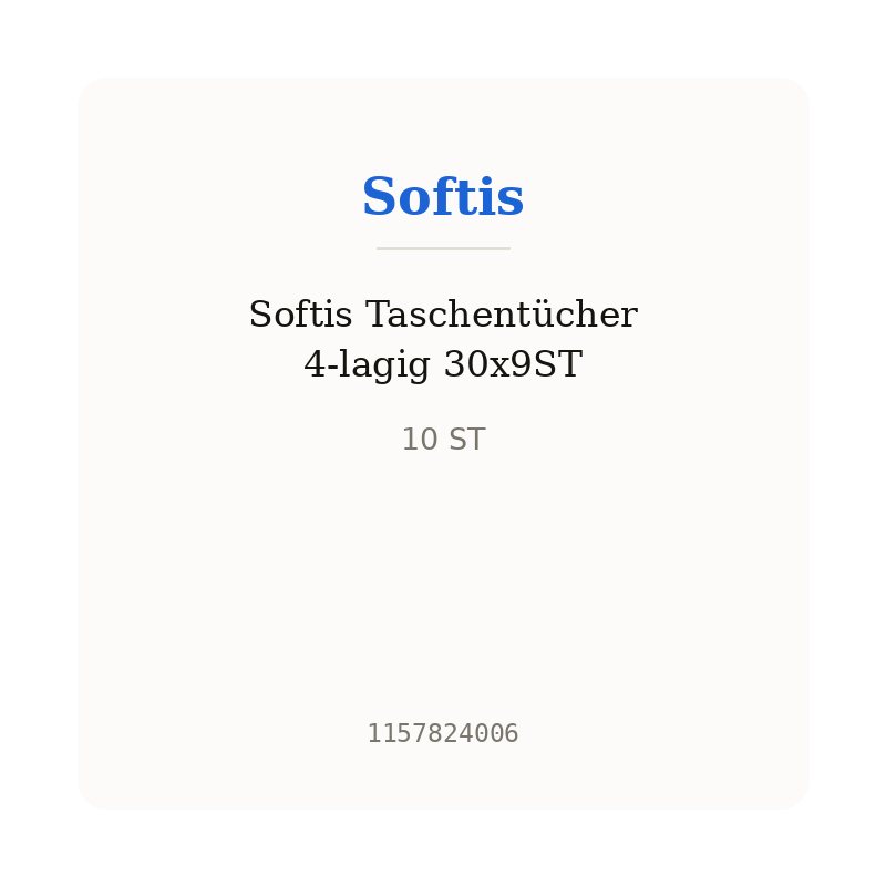 Softis Taschentücher 4-lagig 30x9ST