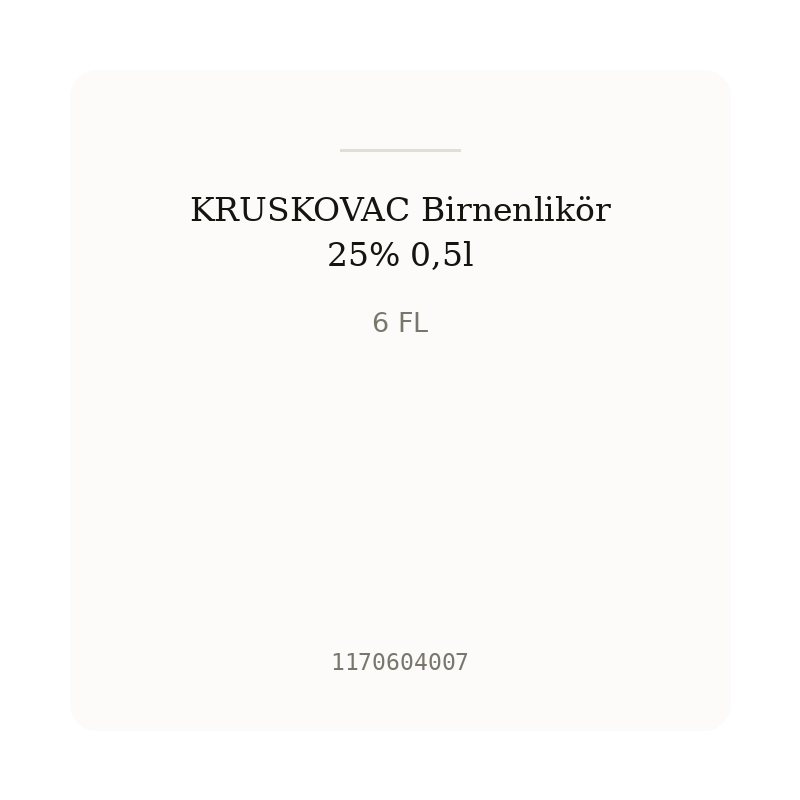 KRUSKOVAC Birnenlikör 25% 0,5l