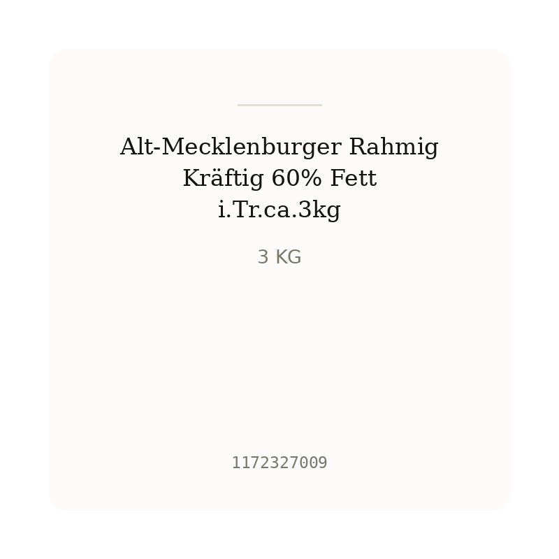 Alt-Mecklenburger Rahmig Kräftig 60% Fett i.Tr.ca.3kg