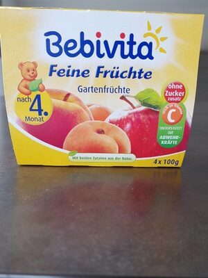 Bebivita feine Früchte Gartenfrüchte ab 5.Monat 4x100g