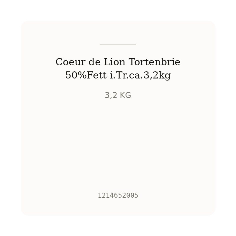 Coeur de Lion Tortenbrie 50%Fett i.Tr.ca.3,2kg