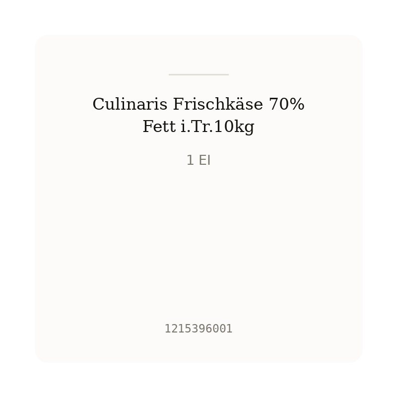 Culinaris Frischkäse 70% Fett i.Tr.10kg