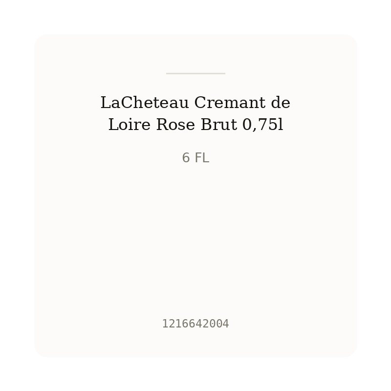 LaCheteau Cremant de Loire Rose Brut 0,75l