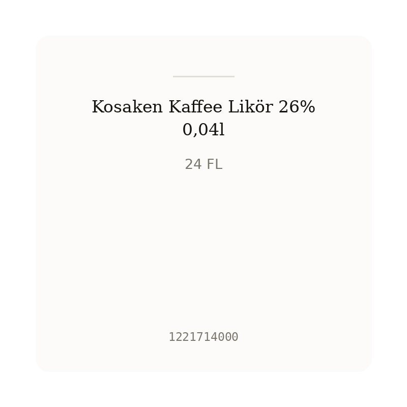 Kosaken Kaffee Likör 26% 0,04l