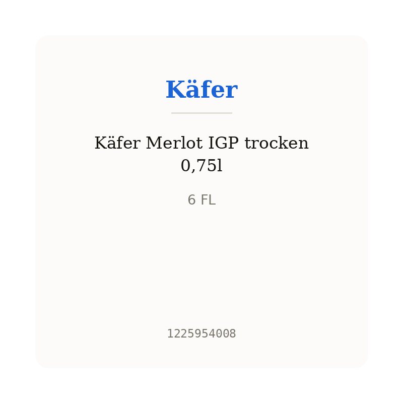 Käfer Merlot IGP trocken 0,75l