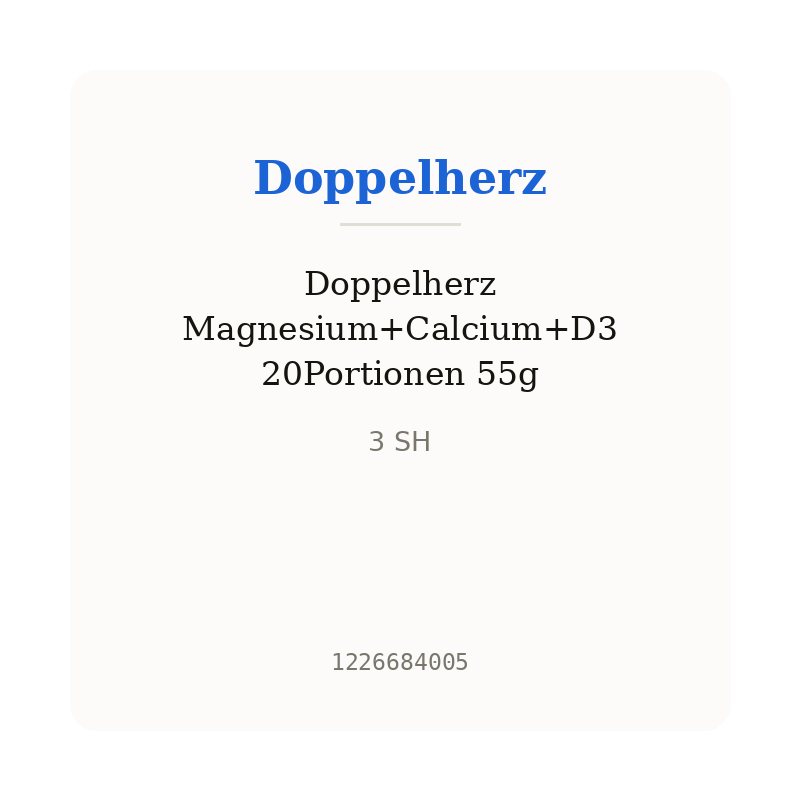 Doppelherz Magnesium+Calcium+D3 20Portionen 55g