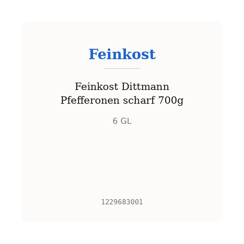 Feinkost Dittmann Pfefferonen scharf 700g