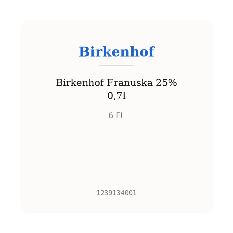 Birkenhof Franuska 25% 0,7l