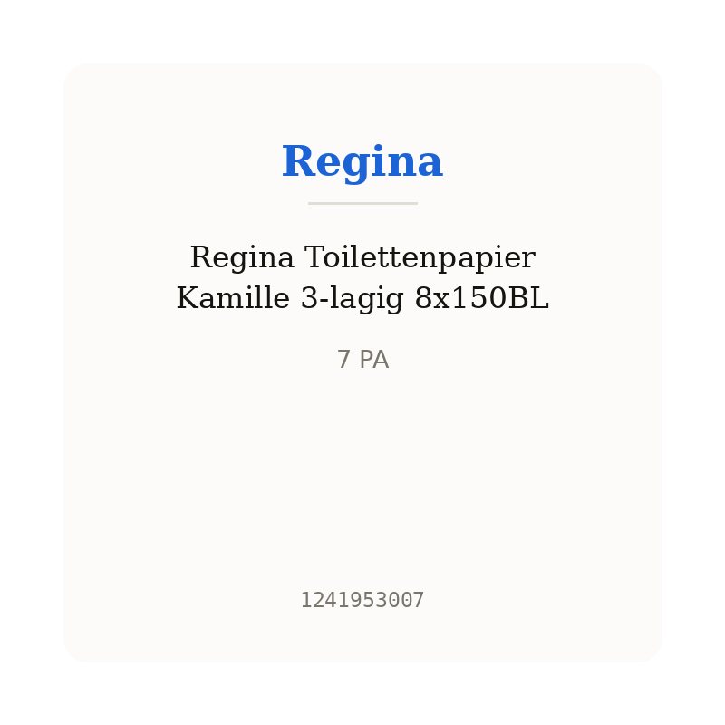 Regina Toilettenpapier Kamille 3-lagig 8x150BL