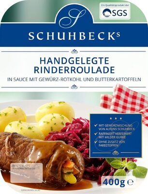 Schuhbecks Rinderroulade mit Gewürz-Rotkohl und Butterkartoffeln 400g