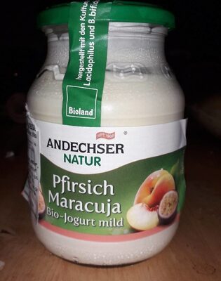Bio Andechser Natur Joghurt mild Pfirsich-Maracuja 3,7%500g MW