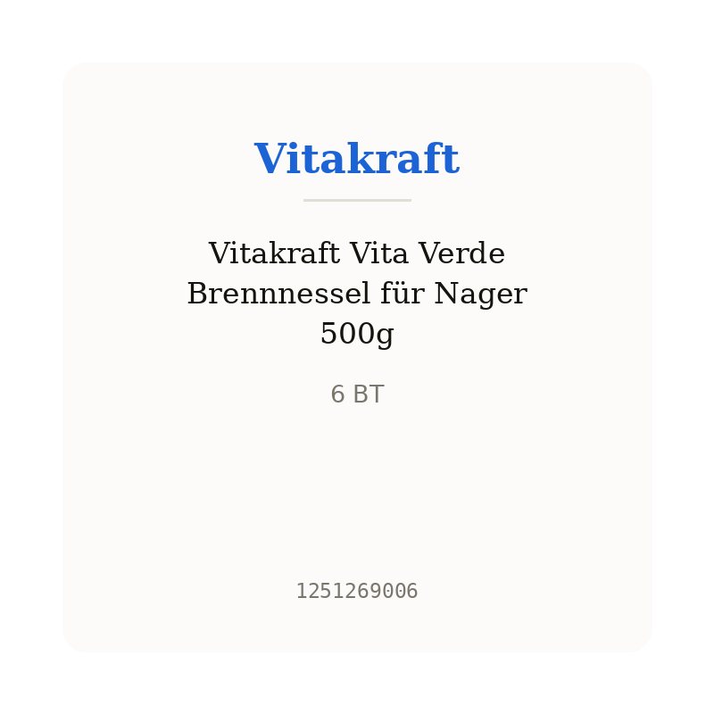 Vitakraft Vita Verde Brennnessel für Nager 500g