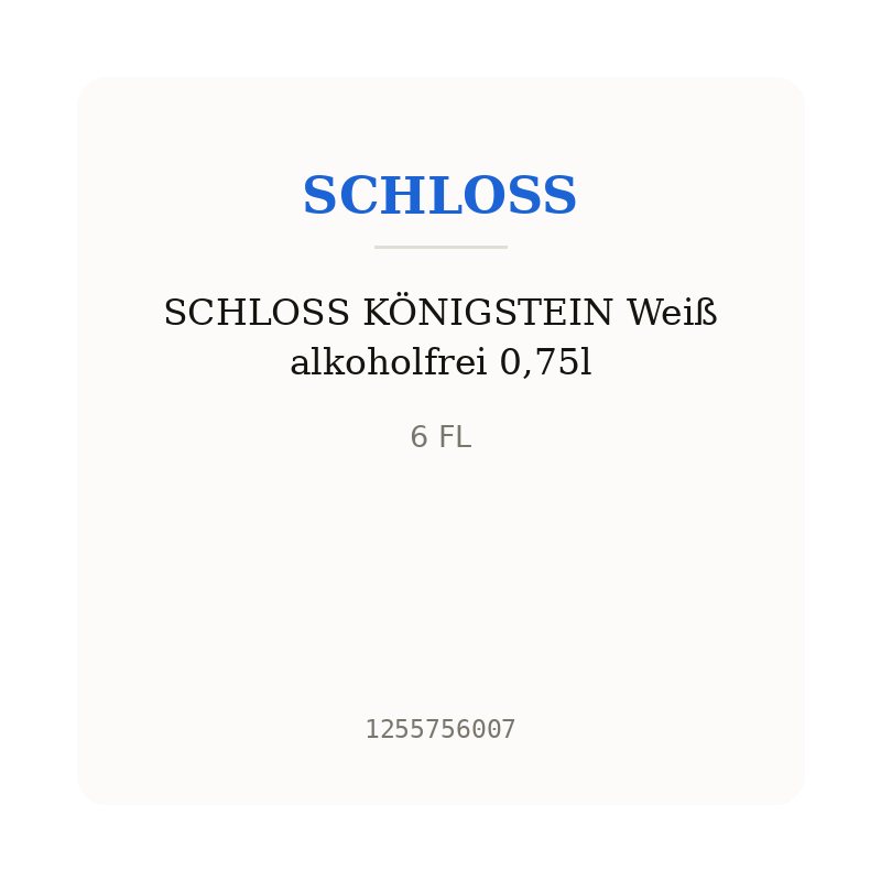 SCHLOSS KÖNIGSTEIN Weiß alkoholfrei 0,75l