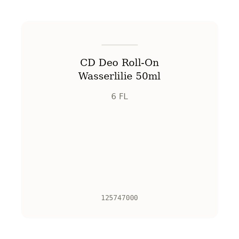 CD Deo Roll-On Wasserlilie 50ml